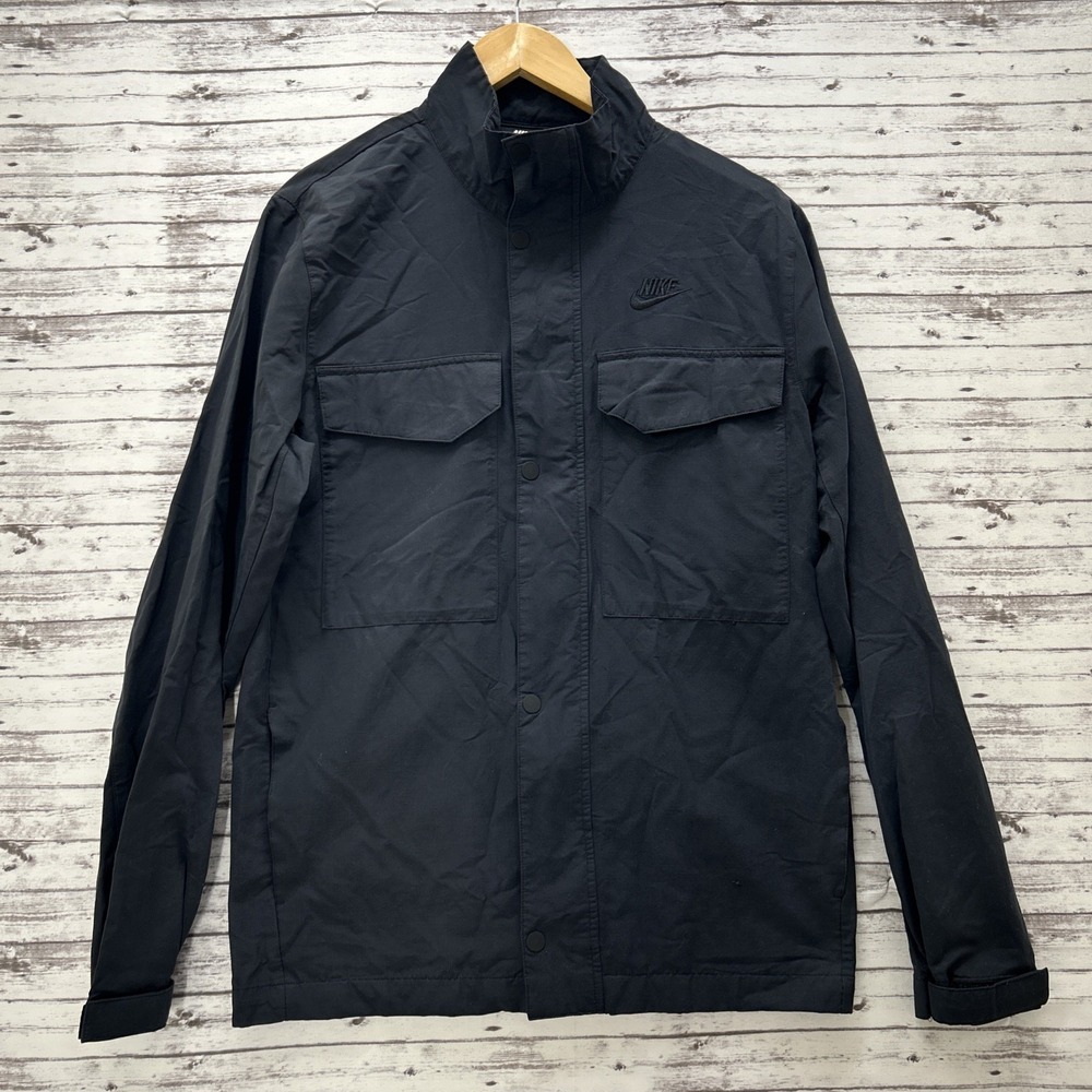 Nike M65 Unlined Woven Field Jacket Black CZ9922-010 Men's Size Small FLAW